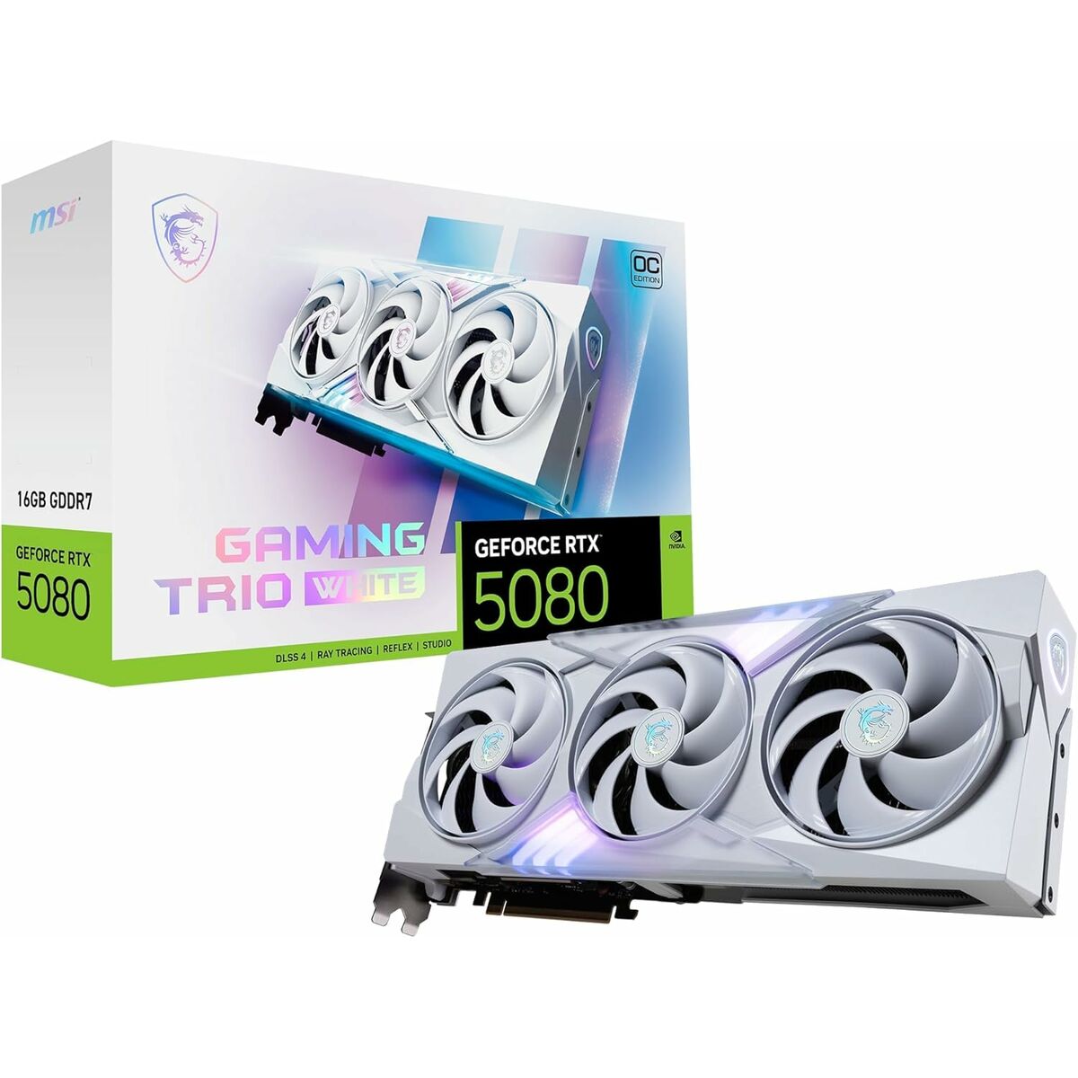 Graphics card MSI RTX 5080 16G GAMING TRIO OC WHI GEFORCE RTX 5080 16 GB GDDR7-31