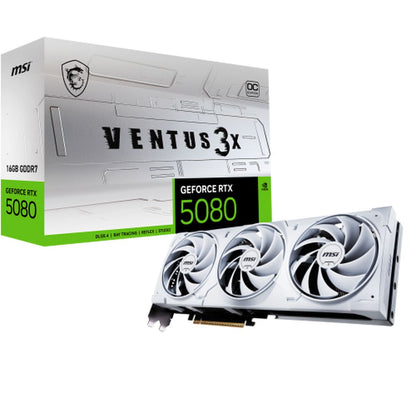 Graphics card MSI GEFORCE RTX 5080 16G VENTUS 3X OC WHITE GEFORCE RTX 5080 16 GB GDDR6X-0