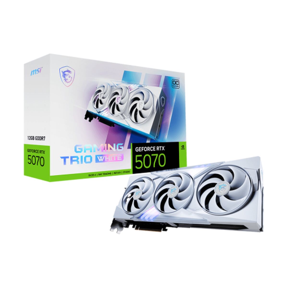 Graphics card MSI GeForce RTX 5070 12G TRIO OC WHITE 12 GB nvidia geforce rtx 5070 GDDR6X GDDR7-0