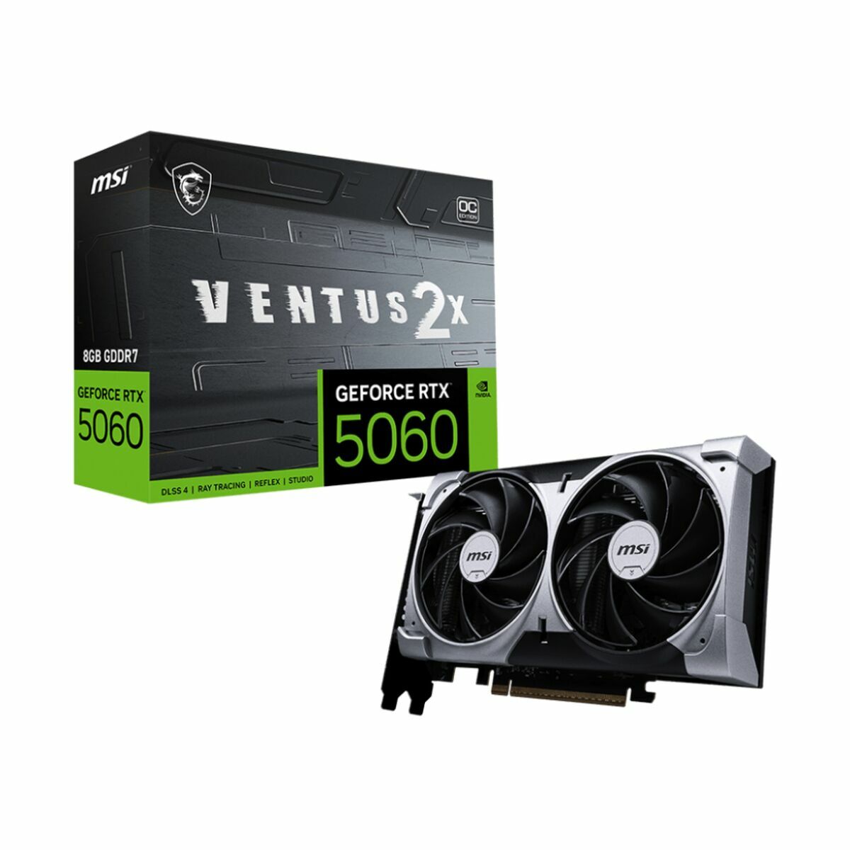 Graphics card MSI RTX 5060 8G VENTUS 2X OC GEFORCE RTX 5060 8 GB GDDR7-0