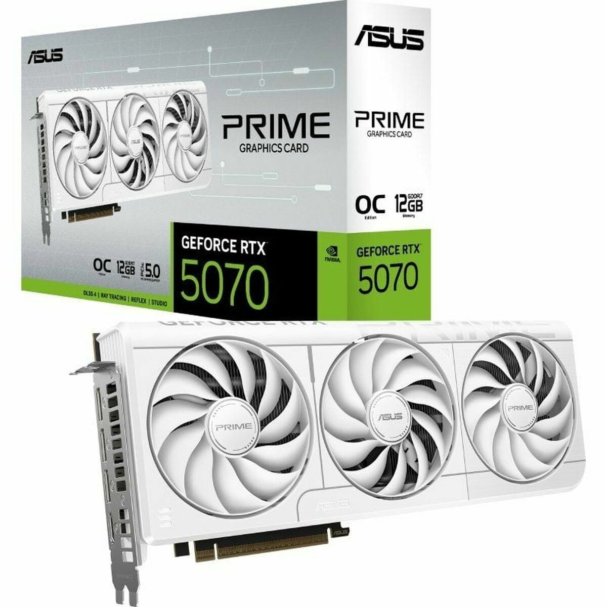 Graphics card Asus Prime GeForce RTX 5070 White OC Edition nvidia geforce rtx 5070 12 GB GDDR6 GDDR7-0