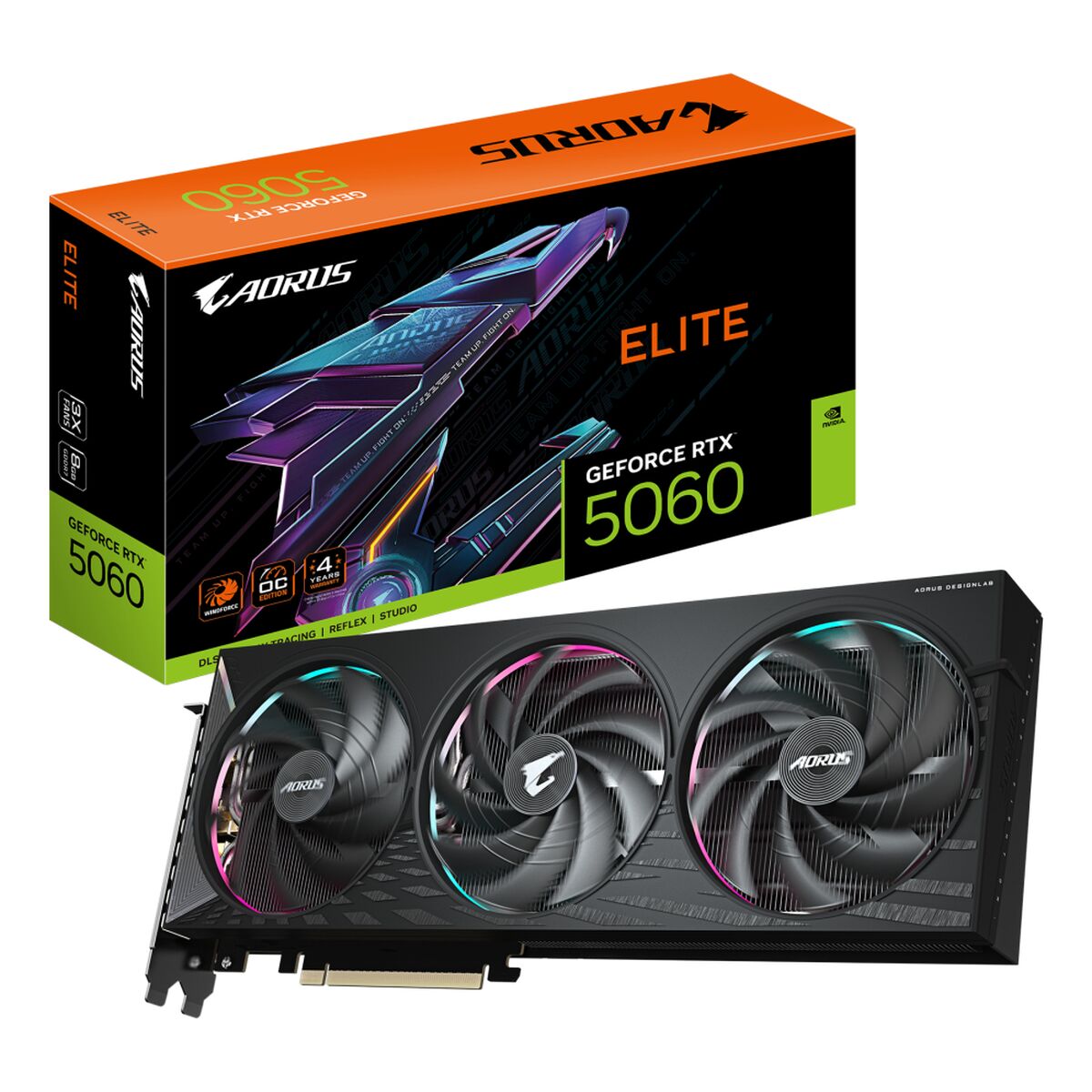 Graphics card Gigabyte 9VN5060AE-00-G10 GEFORCE RTX 5060 8 GB GDDR7-0