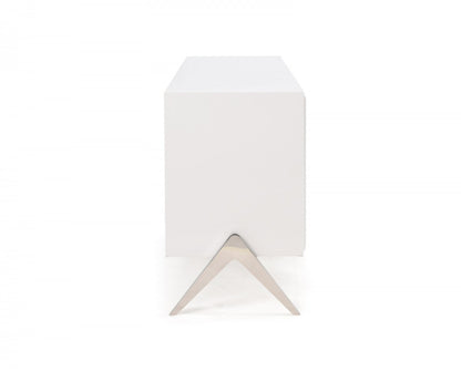 61" White Manufactured Wood Four Drawer Double Dresser-3