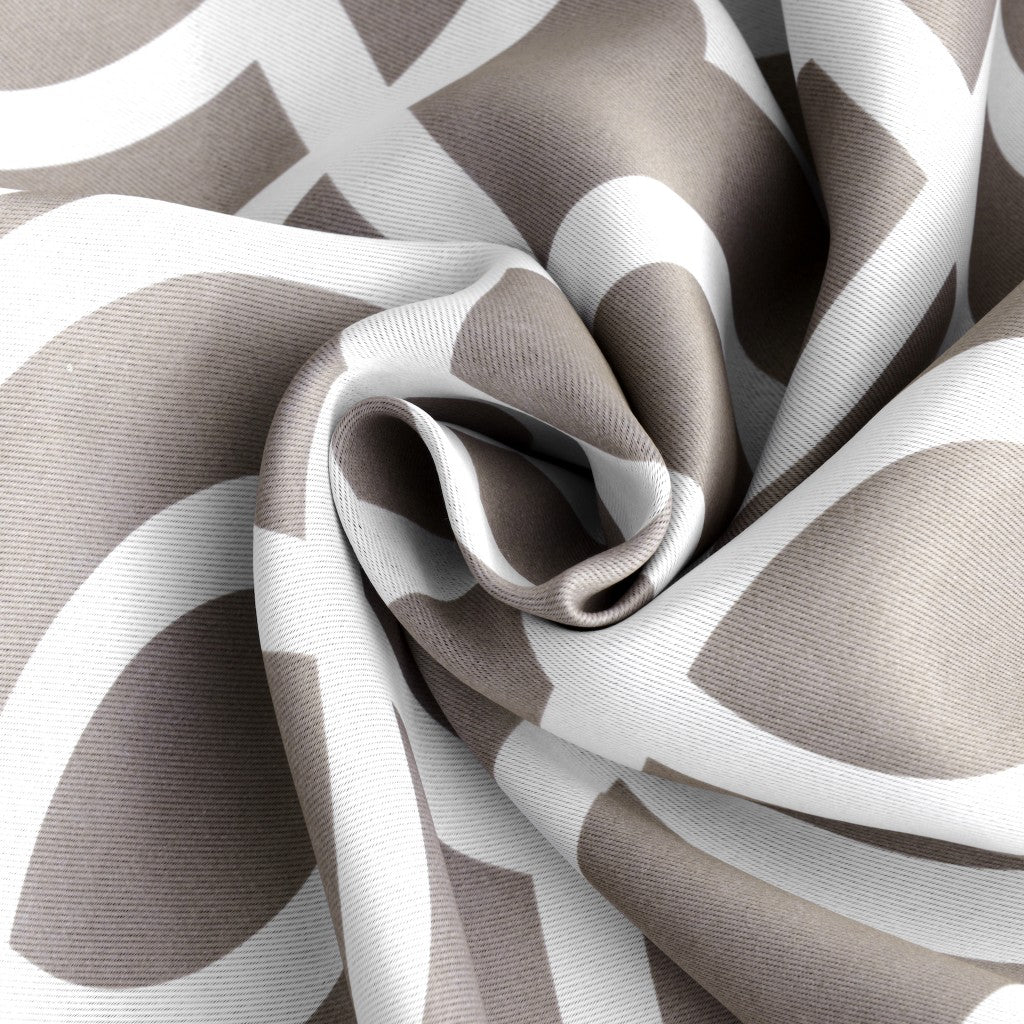 84" Taupe Trellis Black Out Window Curtain Panel-6