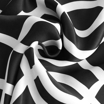 84" Jet Black Trellis Black Out Window Curtain Panel-6