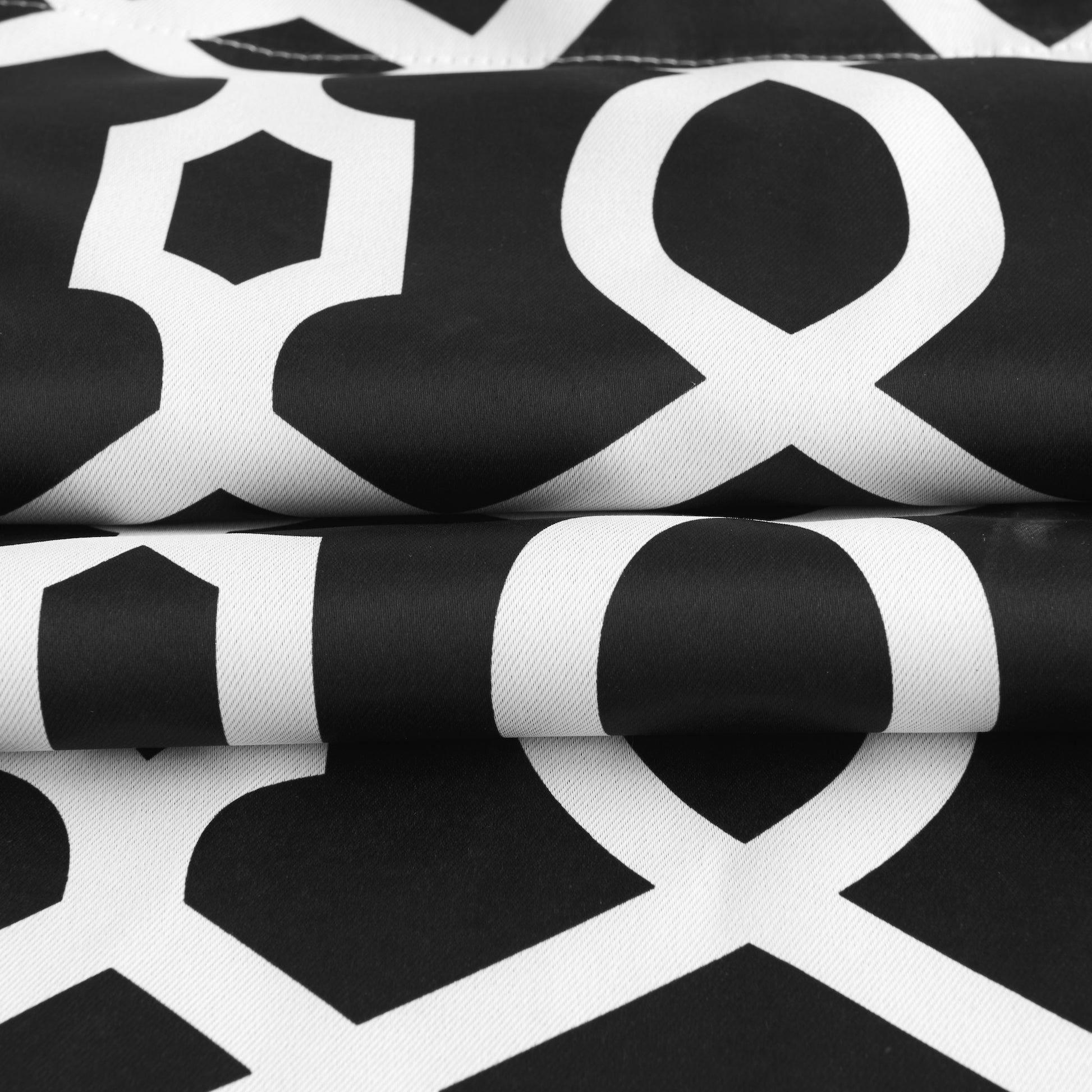 84" Jet Black Trellis Black Out Window Curtain Panel-8