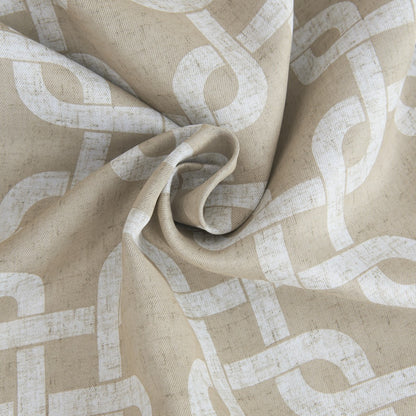 84” Sand Interlock Pattern Window Curtain Panel-5