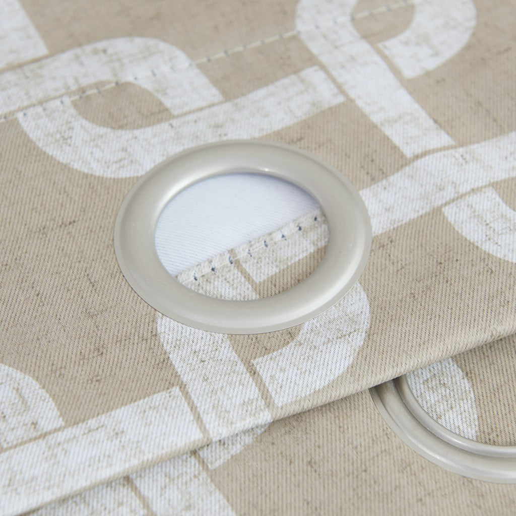 84” Sand Interlock Pattern Window Curtain Panel-3