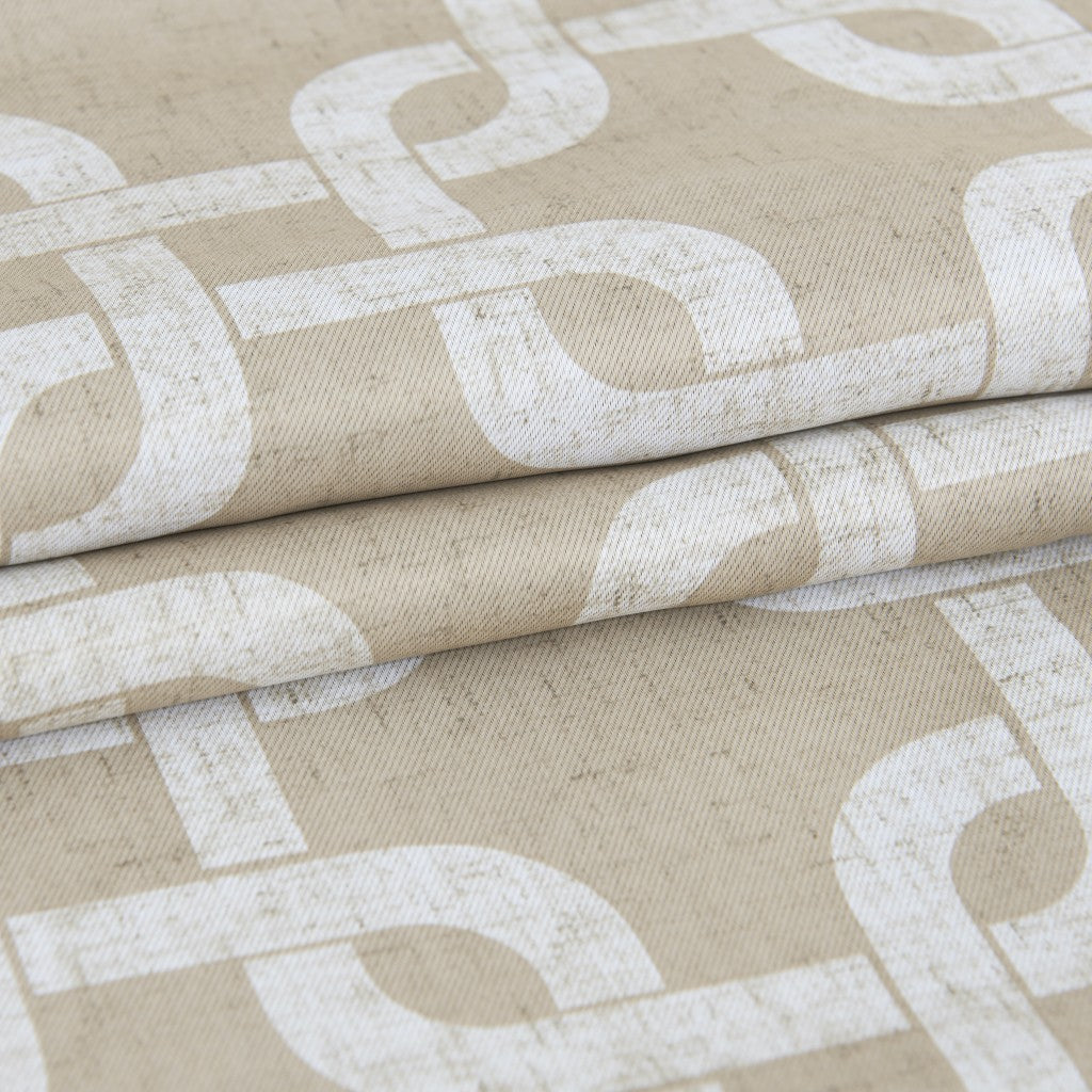 84” Sand Interlock Pattern Window Curtain Panel-4