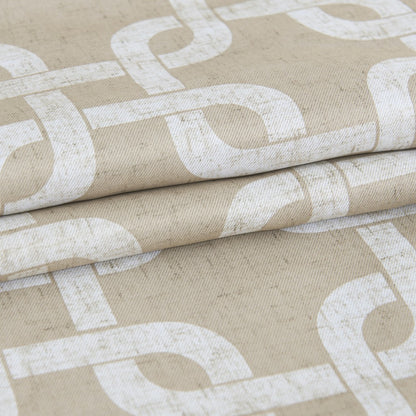 84” Sand Interlock Pattern Window Curtain Panel-4