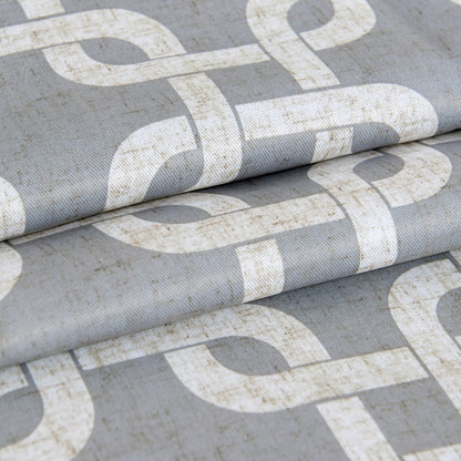 84” Silver Interlock Pattern Window Curtain Panel-5