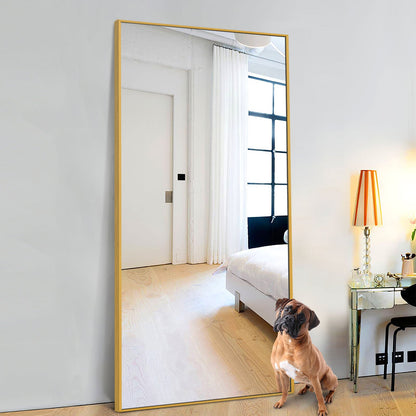 71" Gold Metal Framed Bathroom Vanity Mirror-2