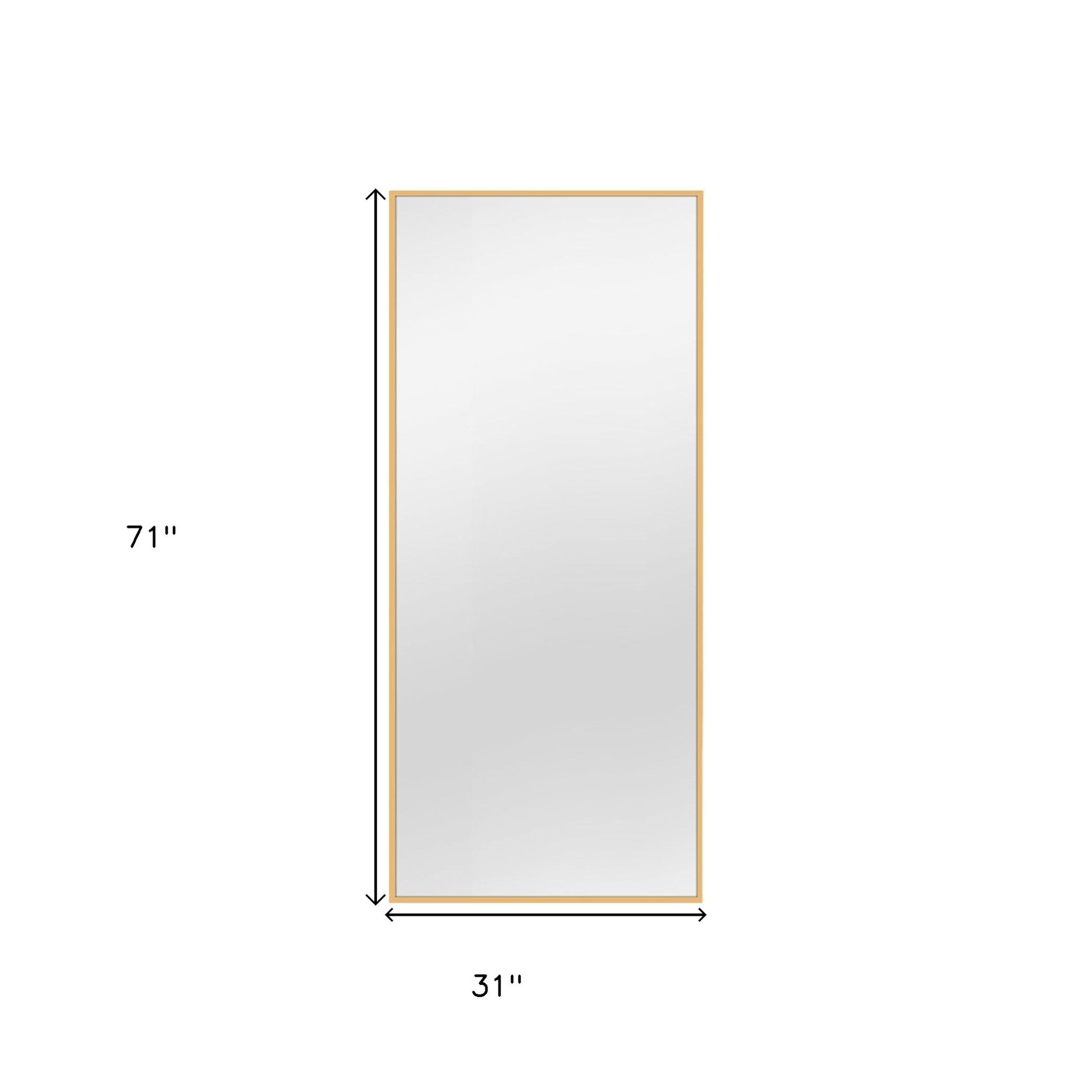 71" Gold Metal Framed Bathroom Vanity Mirror-5