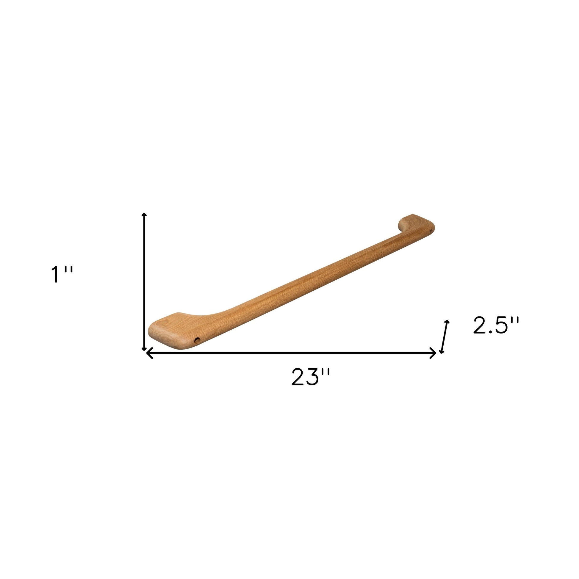 23" Traditional Solid Teak Towel Bar-5