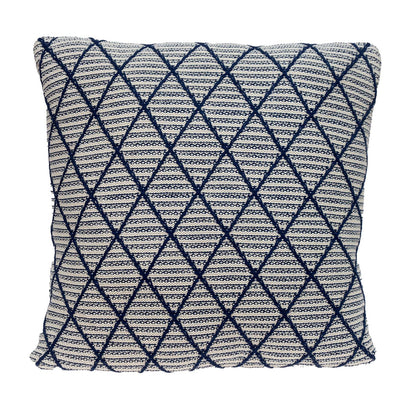 20" x 20" Blue Argyle Transitional Accent Throw Pillow-1