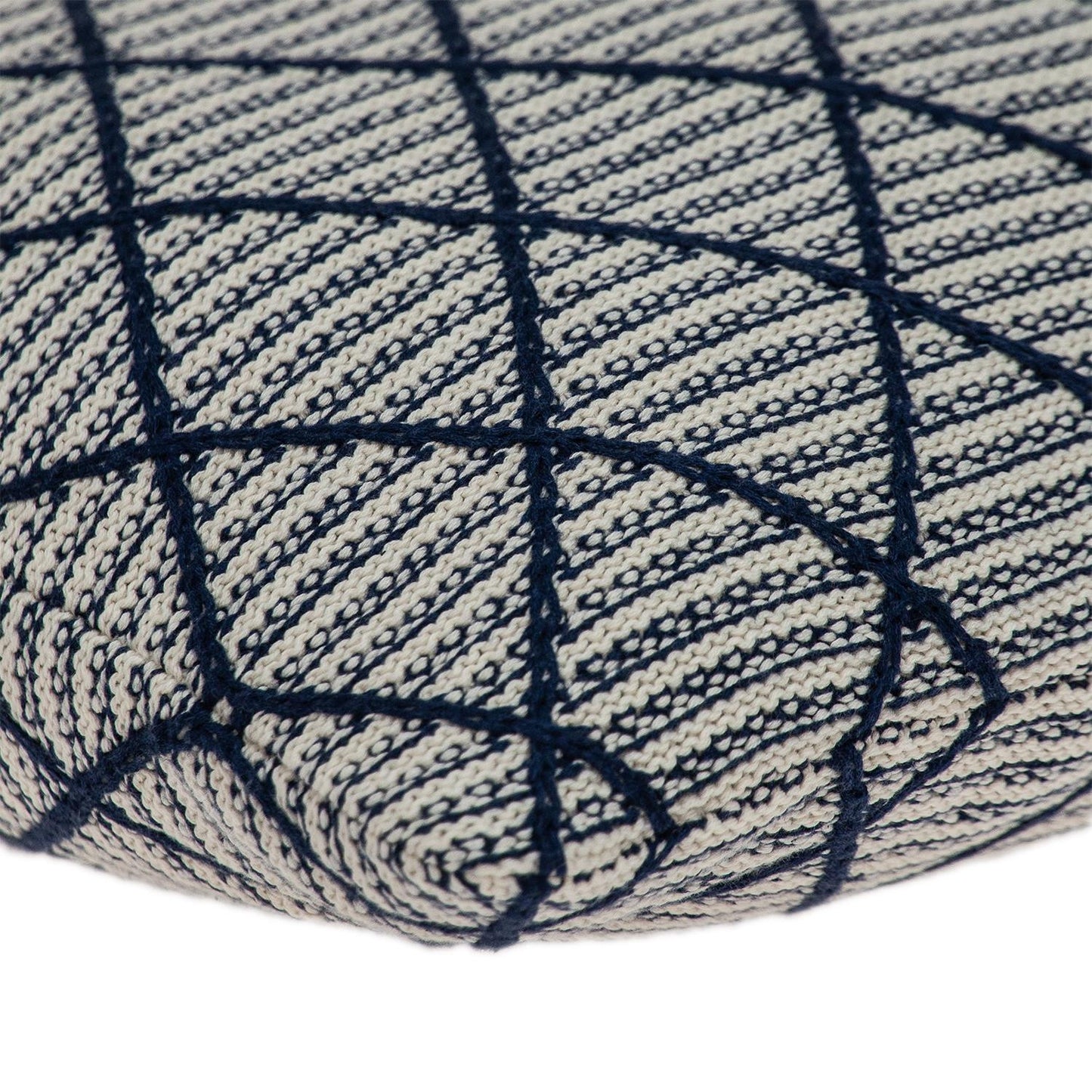 20" x 20" Blue Argyle Transitional Accent Throw Pillow-3