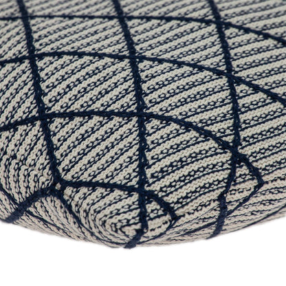 20" x 20" Blue Argyle Transitional Accent Throw Pillow-3