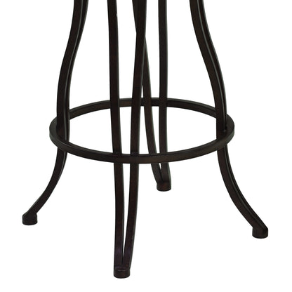30" Espresso Iron Swivel Bar Height Bar Chair-4