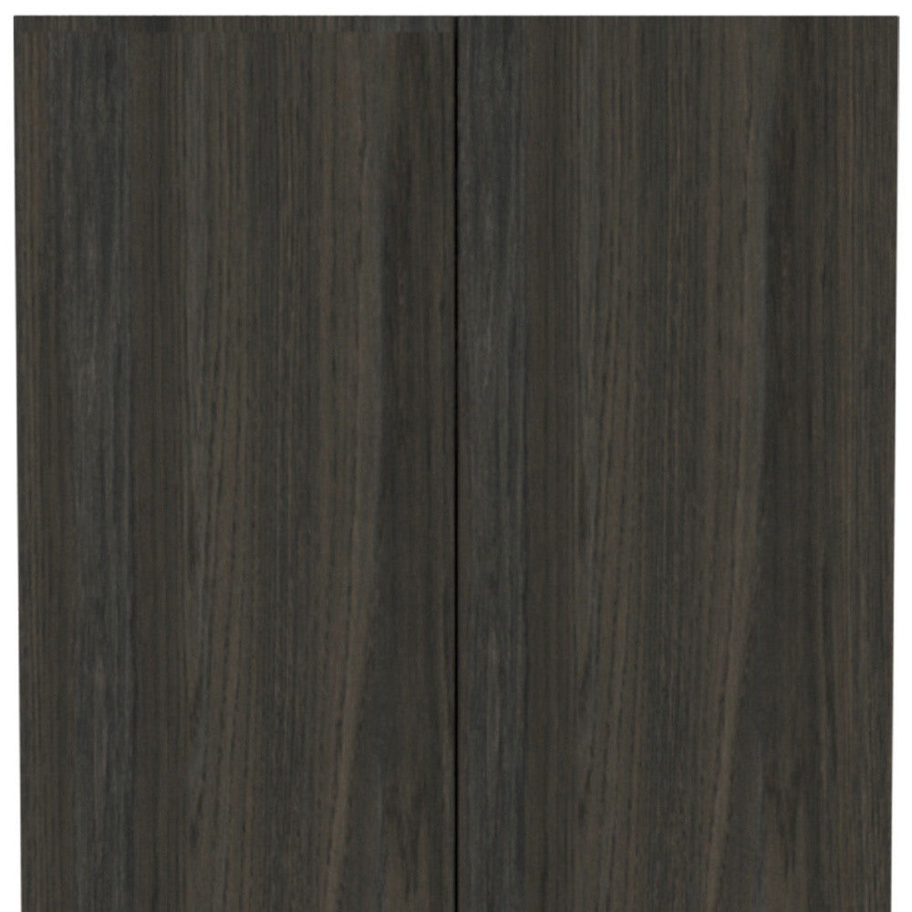71" Dark Brown Wood Pantry Or Storage Closet-3