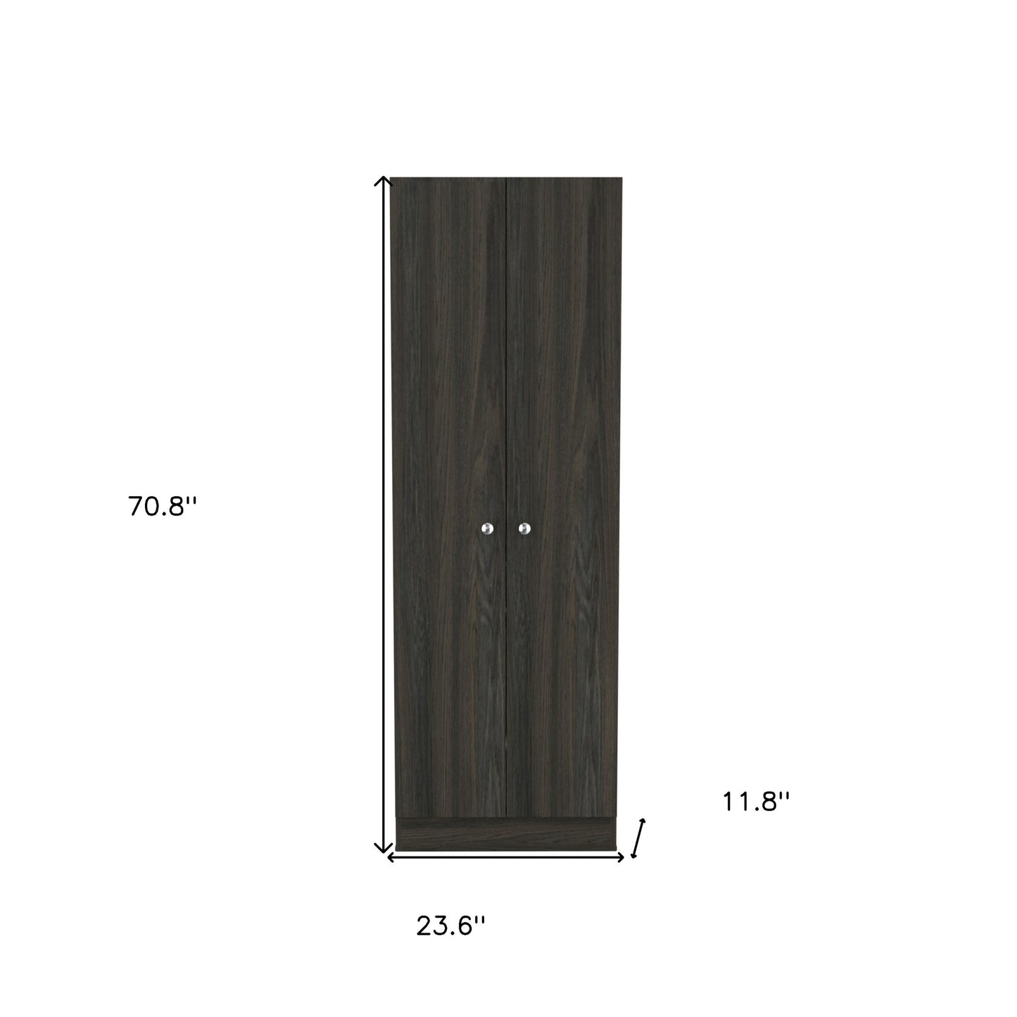 71" Dark Brown Wood Pantry Or Storage Closet-5
