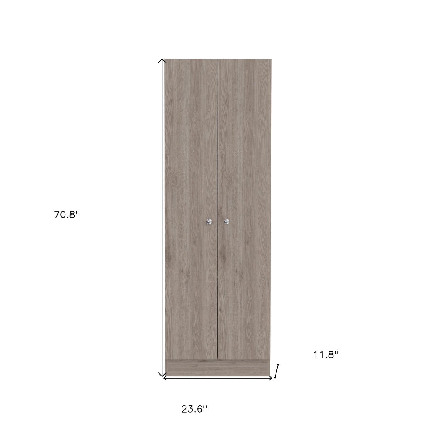 71" Light Gray Wood Pantry Or Storage Closet-5