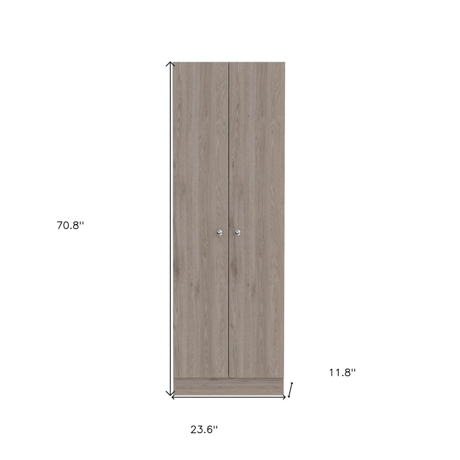 71" Light Gray Wood Pantry Or Storage Closet-5
