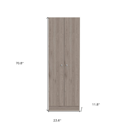 71" Light Gray Wood Pantry Or Storage Closet-5