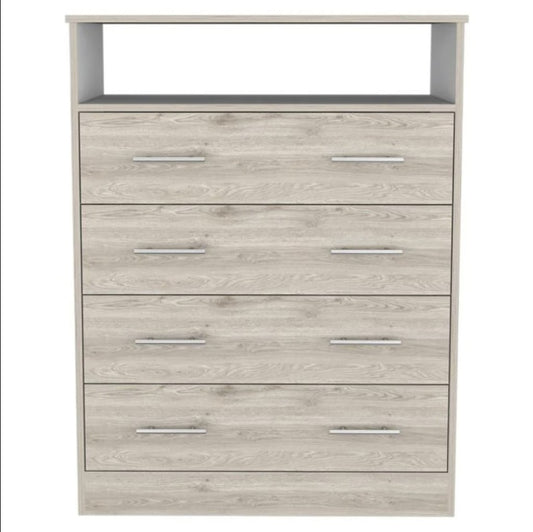 33" Light Grey Manufactured Wood Four Drawer Dresser-0