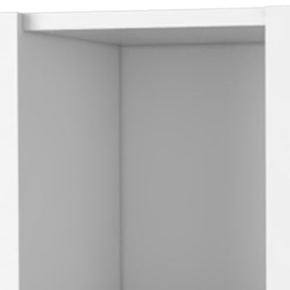 59" White Wood Wall Mounted Accent Cabinet With Four Doors-2