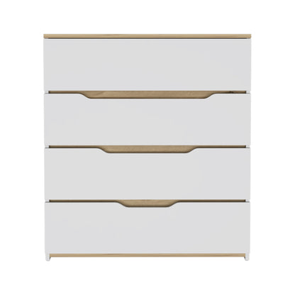 31" Brown and White Four Drawer Standard Chest-1