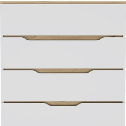 31" Brown and White Four Drawer Standard Chest-3