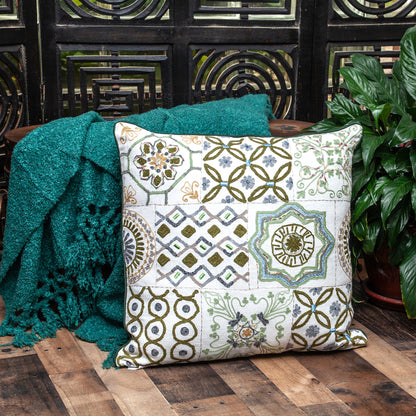 22" Off White Cotton Throw Pillow-7