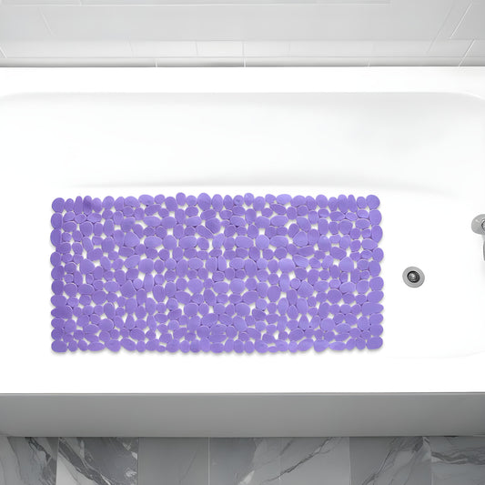 35" Purple Spa Pebbles Non Slip Bathtub Mat-0
