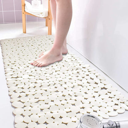 35" Beige Spa Pebbles Non Slip Bathtub Mat-4