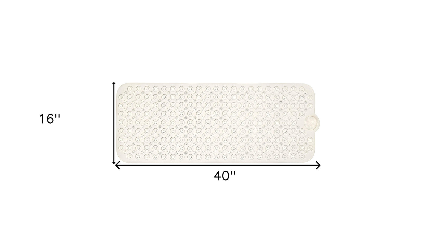 40" Beige Latex Bubbles Non Slip Shower Mat-4
