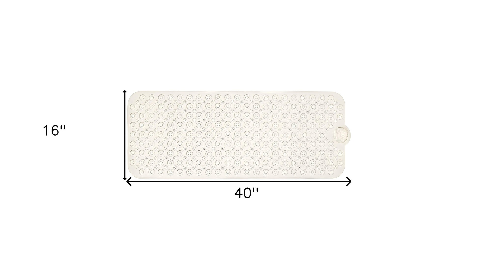 40" Beige Latex Bubbles Non Slip Shower Mat-4
