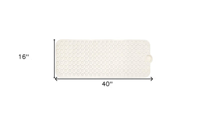 40" Beige Latex Bubbles Non Slip Shower Mat-4