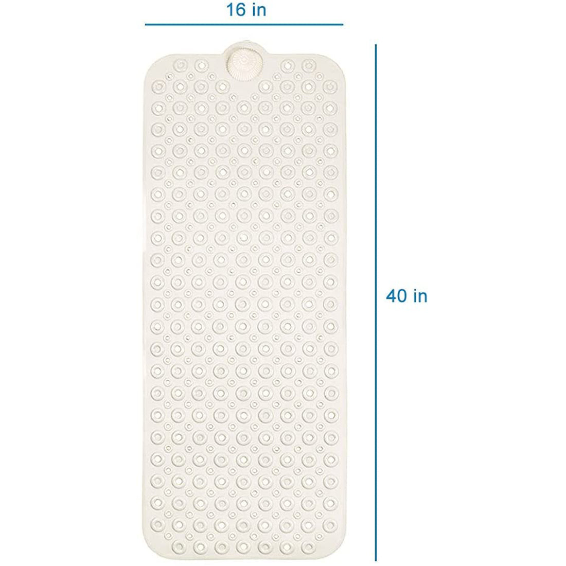 40" Beige Latex Bubbles Non Slip Shower Mat-5