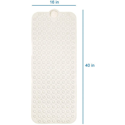 40" Beige Latex Bubbles Non Slip Shower Mat-5