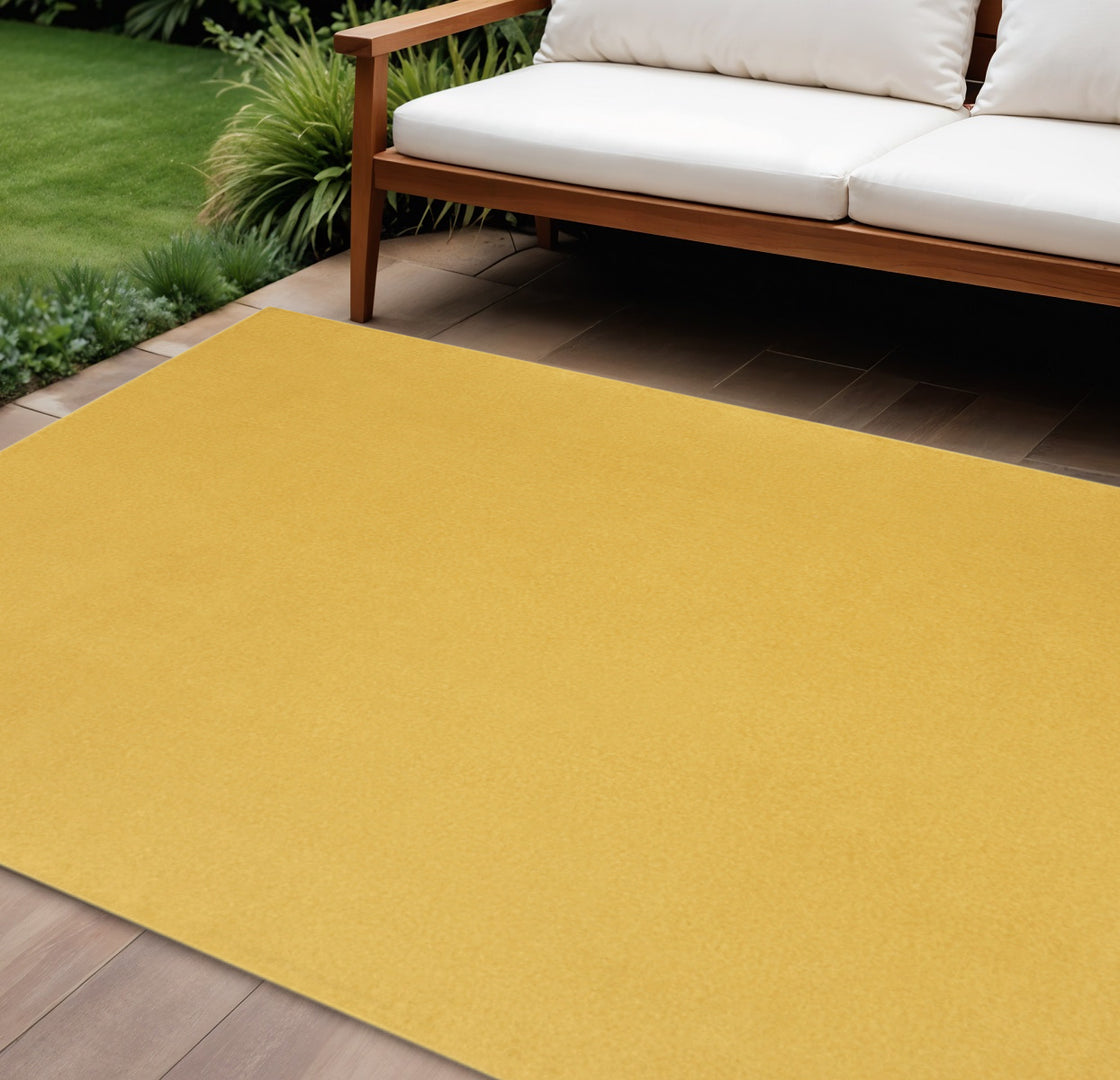 7' X 10' Yellow Indoor Outdoor Area Rug-1