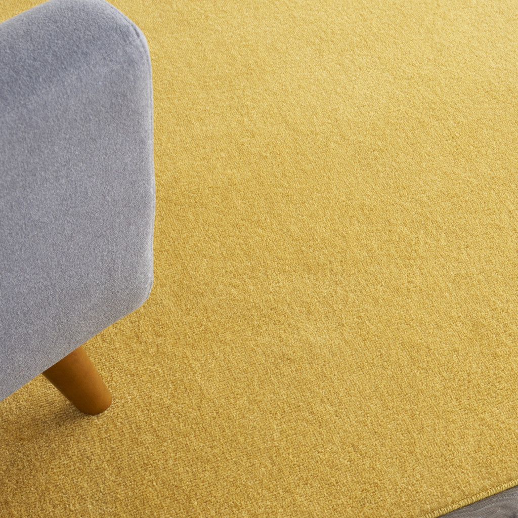 7' X 10' Yellow Indoor Outdoor Area Rug-5