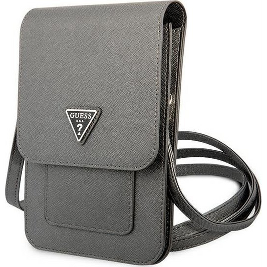 Guess Guess Torebka GUWBSATMGR szary/grey Saffiano Triangle (GUWBSATMGR)-0