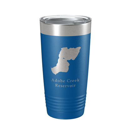 Adobe Creek Reservoir Tumbler Lake Map Travel Mug Insulated Laser Engraved Coffee Cup Colorado 20 oz-6