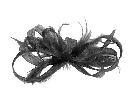 Custom made black fascinator by Cupids Millinery-1