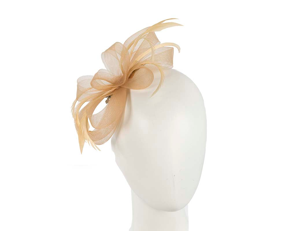 Custom made gold fascinator by Cupids Millinery-0