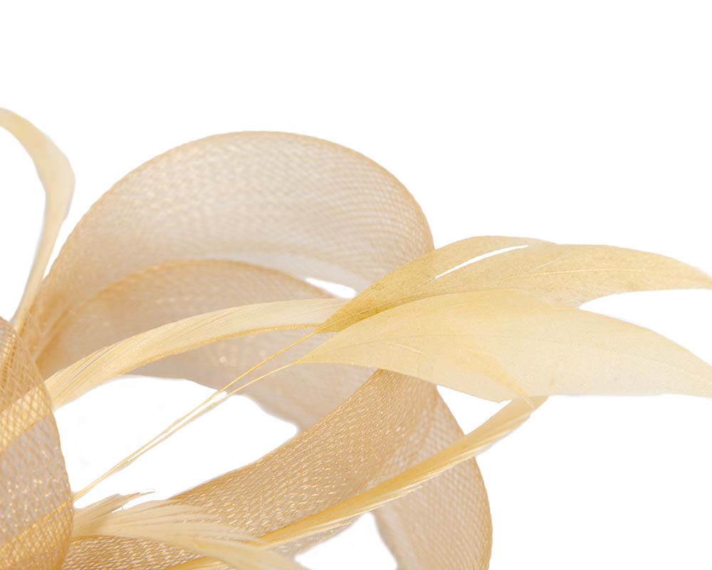 Custom made gold fascinator by Cupids Millinery-2