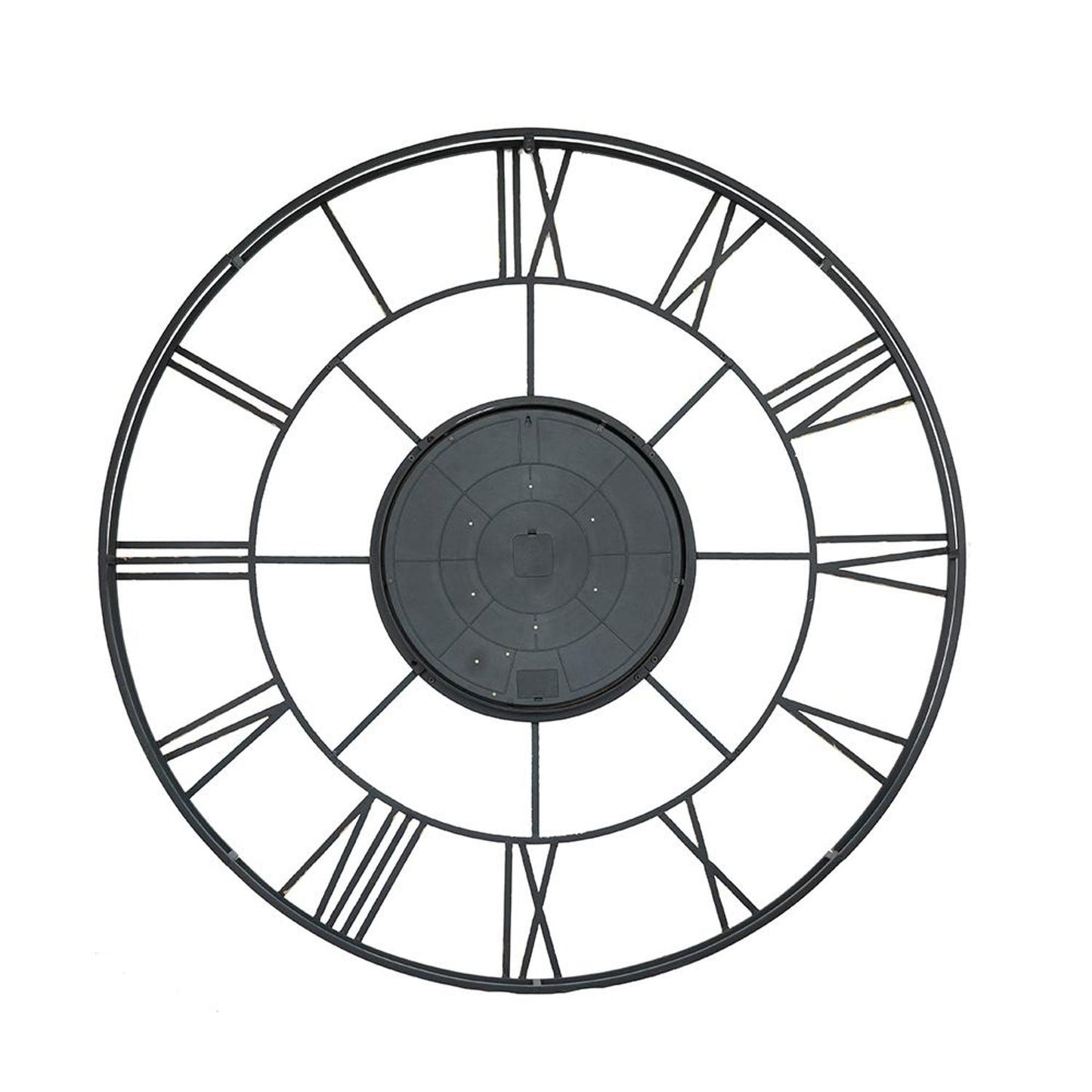 56" Circle Copper Metal and Glass Analog Exposed Gear Wall Clock-1