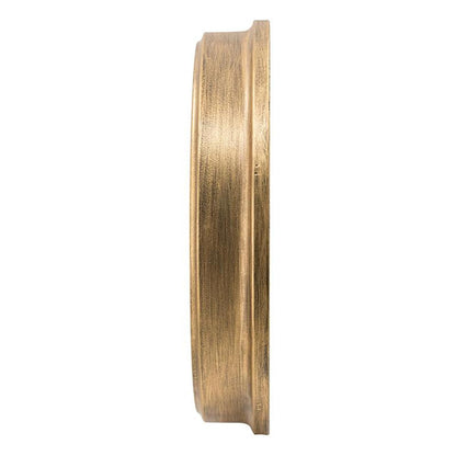 21" Circle Black and Gold Wood and Glass Analog Exposed Gear Wall Clock-2