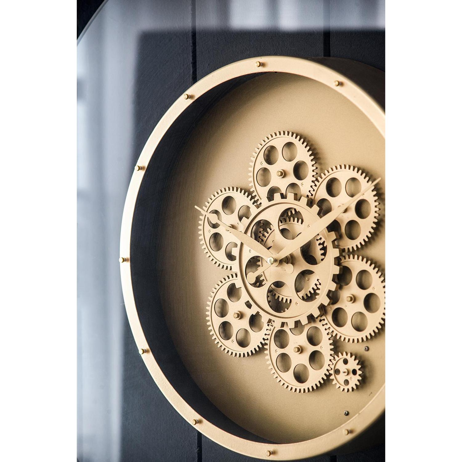 24" Circle Gold Acrylic Analog Wall Clock-4