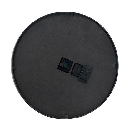 20" Circle Black and Gold Metal and Glass Analog Wall Clock-4
